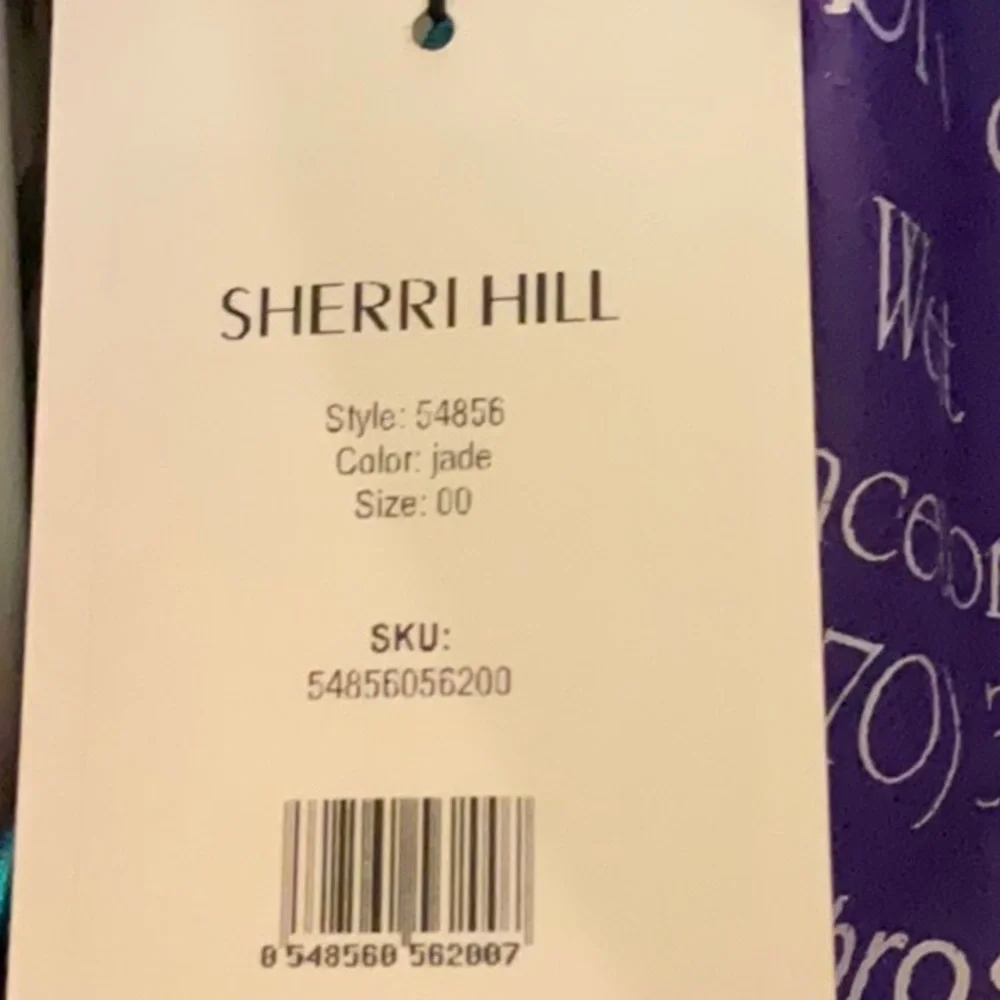 Sherri Hill size 00 Jade Ball gown with slit - Picture 4 of 4
